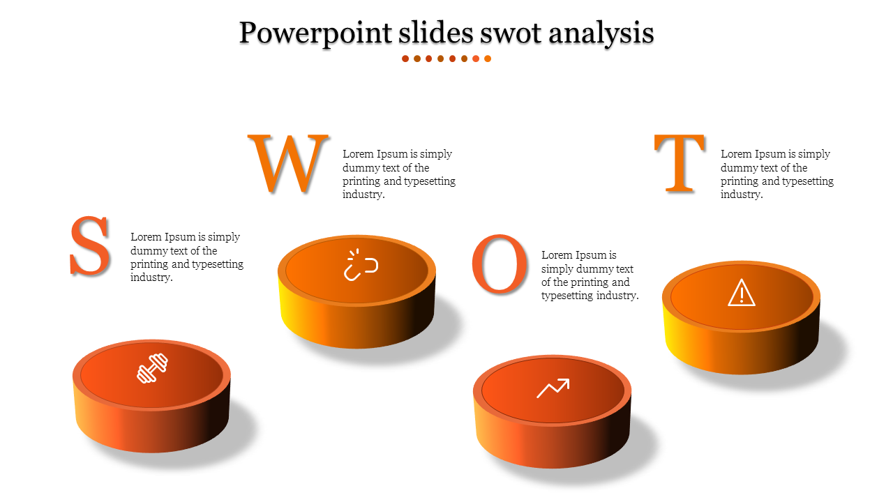 Powerpoint slides swot analysis-Orange